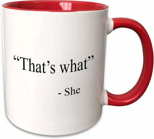Vista 13 de 3dRose Taza negra de dos tonos de 11 oz con texto en inglés "That's What She Said