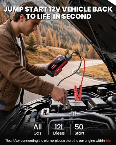 Vista 2 de Jump Starter 7000A Paquete de baterías de arranque de coche 7000A con bolsa de almacenamiento