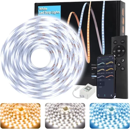 Vista 13 de Tenmiro - Tira de luces LED de 50 pies, tira de luces LED inteligente con sincronización de música, cambio de color, control de aplicación y control