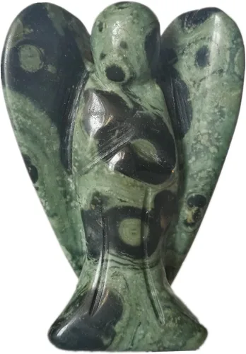 Vista 11 de Estatua de ángel guardián de oración de cristal curativo africano natural, 2 pulgadas, tallado en bolsillo, figuras de piedra de palma