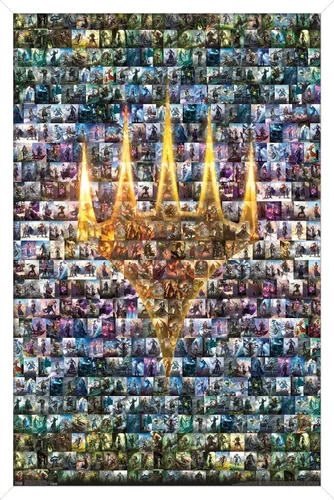 Vista 12 de Trends International Magic: The Gathering - Póster de collage de pared, 14.725 x 22.375 pulgadas, versión enmarcada de madera de granero