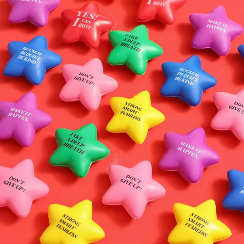 Vista 7 de Chalyna 30 piezas de regalos motivacionales de 2.2 pulgadas para aliviar el estrés, colores surtidos Varios