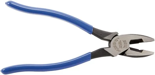 Vista 6 de Klein Tools Cortador lateral D2000-9NE Alicates Linemans Cut ACSR, tornillos, clavos, alambre duro, alicates eléctricos de 9 pulgadas