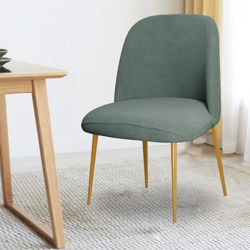 Vista 4 de SZJIAHTM 2 Fundas para Sillas de Comedor Suaves Elásticas Funda Deslizable de Poliéster sin Brazos con Respaldo Curvado Fundas Deslizables