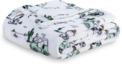 Vista 29 de Berkshire Peanuts® VelvetLoft® - Manta de felpa de Snoopy con bonito personaje, acogedora manta Fairisle Crimson Neutral, manta de 55 x 70 pulgadas