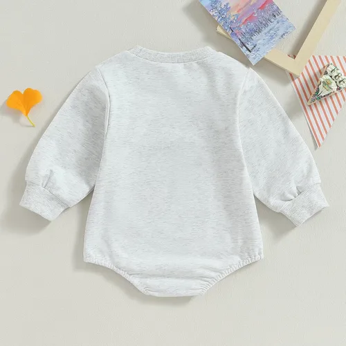 Vista 43 de Ropa de Halloween para bebé niña, sudadera con estampado de calabaza, mameluco de burbujas, lindo traje de Acción de Gracias de otoño