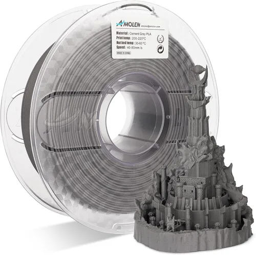 Vista 22 de AMOLEN - Filamento para impresora 3D de PLA de madera de bambú, filamento de PLA de 1.75mm con 15% de fibra de bambú real, 1kg/2.2lb con 15%