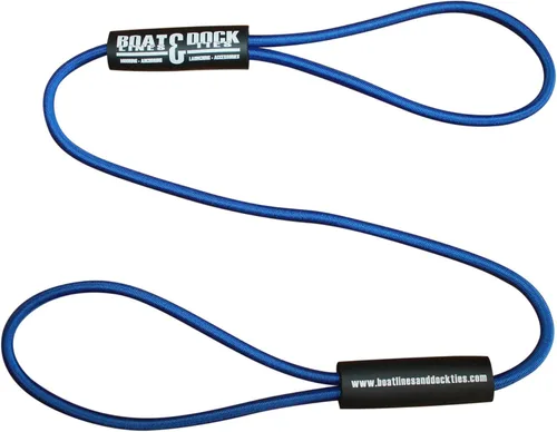 Vista 3 de Boat Lines & Dock Ties - Lazos elásticos básicos para muelle de barco con flotadores (negro, 36 pulgadas, 2 unidades)