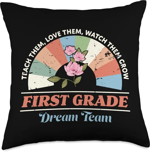 Vista 4 de Teach Them Love Them Watch Them Grow, Dream First-Grade Team Throw Pillow