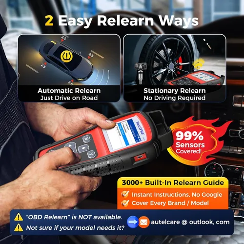 Vista 4 de Autel MaxiTPMS TS408 TPMS Herramienta de reaprendizaje, escáner de programación TPMS 2026 Lite Ver. de TS501 Pro TS508WF TS601, sensores
