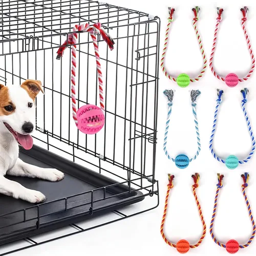 Vista 10 de Juguetes interactivos para perros, ayudas de entrenamiento en jaulas para cachorros, dispensadores de golosinas de comida para perros