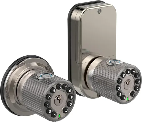 Vista 7 de BOTHSTAR Cerradura de perilla de puerta sin llave de doble cara con huellas dactilares y teclado, perilla inteligente con cilindros dobles