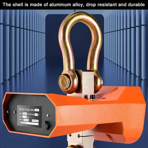 Vista 5 de Báscula industrial para grúa, 6,613.9 lbs, 6600 libras, báscula colgante con pantalla digital industrial resistente con control remoto, gancho
