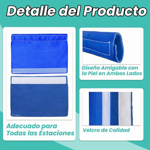 Vista 2 de NATAKU - Paquete de 8 fundas para correas CPAP de satén, cojines de máscara Azul marino