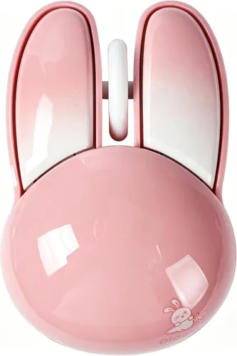 Vista 9 de Ratón inalámbrico Bluetooth con forma de conejo, pequeño, silencioso, USB, óptico, silencioso, divertido, para PC, laptop, computadora