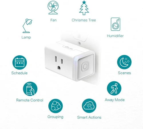 Vista 10 de Kasa - Enchufe inteligente de TP-Link, toma Wi-Fi para el hogar inteligente funciona con Alexa, Echo, Google Home e IFTTT, no requiere concentrador