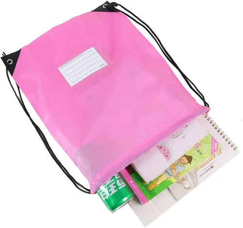 Vista 4 de CODOBON Paquete de 20 bolsas con cordón, mochila de cuerda de dibujo a granel, bolsa de bricolaje para gimnasio, deportes, bolsa para mujeres
