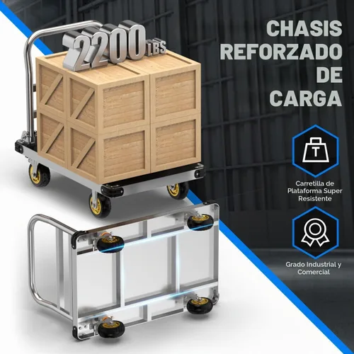 Vista 2 de Camión de plataforma resistente de 2200 libras, 36 "x 24" carro