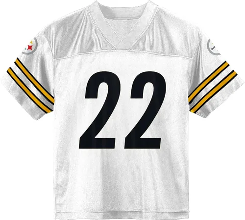 Vista 2 de Outerstuff Najee Harris Pittsburgh Steelers #22 - Camiseta blanca para niños de 8 a 20 años