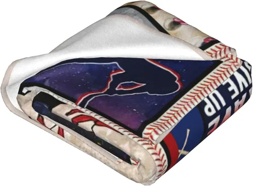 Vista 5 de Manta de Béisbol Manta de Béisbol para Arrojar Regalos para Amantes de los Deportes Artículos de Felpa de Forro Polar Franela para la Cama