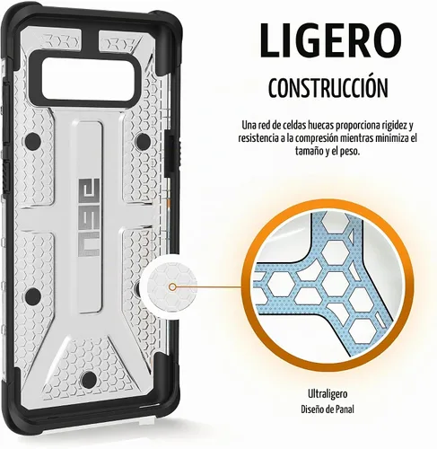 Vista 6 de URBAN ARMOR GEAR [UAG Samsung Note 8 Plasma Feather-Light Rugged [Hielo] Funda militar para teléfono a prueba de caídas hielo (Plasma - Ice)