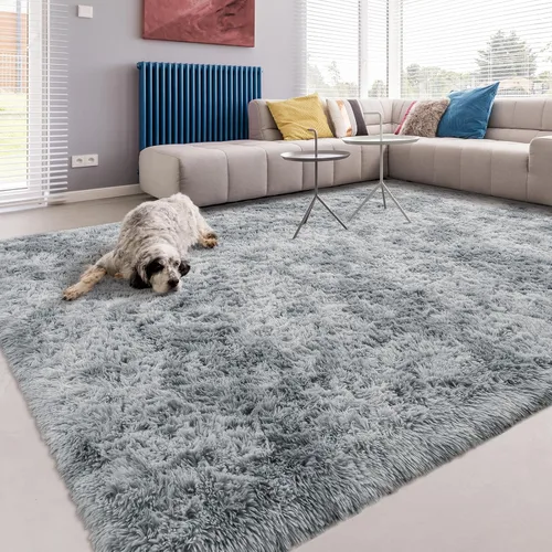Vista 244 de Softlife Alfombra naranja para dormitorio, alfombra de felpa esponjosa para sala de estar para niñas, alfombra lanuda para niños, alfombra suave
