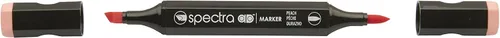 Vista 16 de AD Marker Chartpak Spectra, Tri-Nib y cepillo de doble punta, rojo ladrillo, 1 cada uno (S033AD)