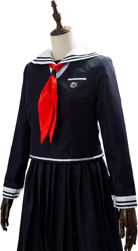 Vista 5 de Cosplay Life Danganronpa Toko Fukawa Cosplay Disfraz - Japonés Anime y Manga Escuela Niña Vestido Uniforme Completo Conjunto