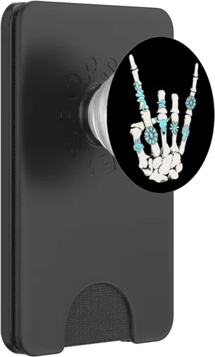 Vista 7 de Western Rock On Skeleton American Rodeo Cowboy Regalos divertidos PopSockets Estándar PopGrip