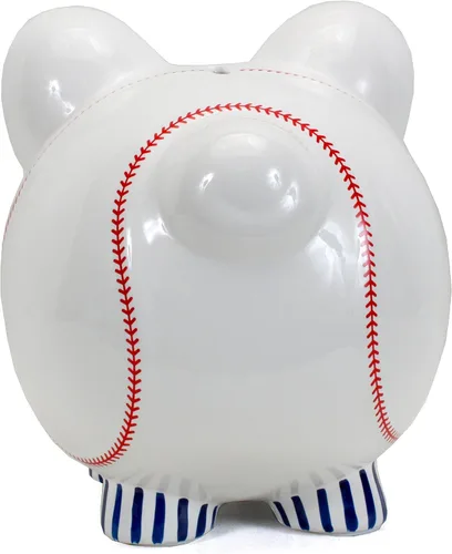 Vista 4 de Child to Cherish Alcancía de cerámica para niños, béisbol