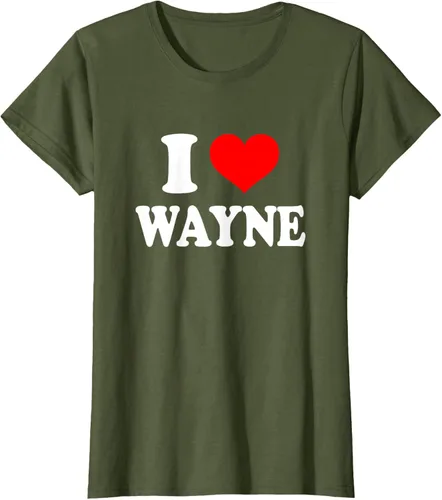 Vista 89 de Wayne - Camiseta I Heart Wayne - I Love Wayne, Negro, S