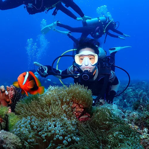 Vista 7 de Nami - Máscara de buceo individual sin marco, vista panorámica, UV disponible, buceo, pesca submarina, máscara de snorkel para adultos