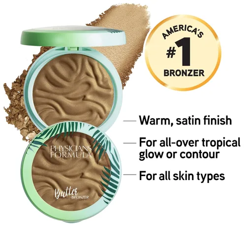 Vista 2 de Physicians Formula Bronceador de Mantequilla de Murumuru, Hidratante, Mantequilla de Murumuru Nutritiva para un Brillo Sedoso, Dermatológicamente