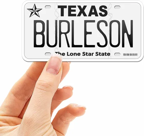 Vista 5 de Calcomanía para placa de matrícula de Texas, elige entre más de 50 ciudades de TX, calcomanía para parachoques de Texas para automóvil, calcomanías