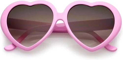 Vista 2 de zeroUV Gafas de sol de gran tamaño con forma de corazón con lentes degradadas para mujer de 55