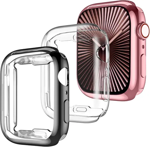 Vista 14 de GEAK - Juego de 3 fundas protectoras TPU compatibles con Apple Watch Series 11 10, protector de pantalla de 1.65 pulgadas, funda protectora completa