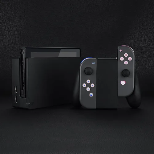 Vista 6 de eXtremeRate 7 Colors 9 Modes NS Joycon DFS LED Kit Multi-Colors Luminated Cherry Blossoms Pink Classical Symbols ABXY Trigger Face Buttons for