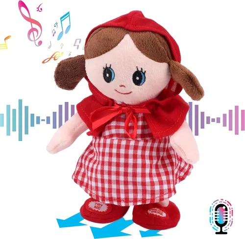 Vista 12 de Hopearl Muñeca negra que habla y canta, repite lo que dices, muñeca negra que camina, juguete animado interactivo, eléctrico, regalo de peluche