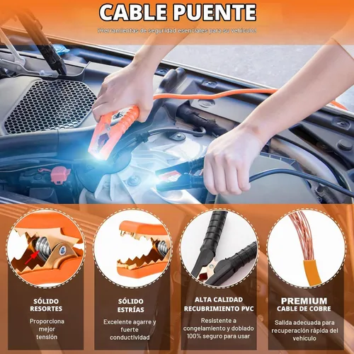 Vista 5 de Bolsa de Kit de Seguridad de Emergencia para Coche de 131 Piezas con Compresor de Aire, Cables de Puente, Medidor de Presión de Neumáticos, Kit
