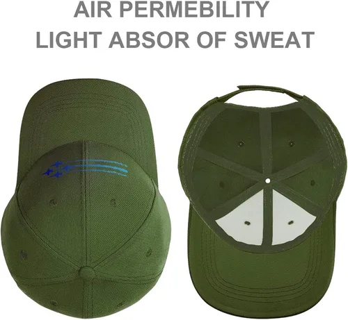 Vista 3 de Original Classic Baseball Cap Blue Angels Diamond Adjustable Summer Sun Hat for Outdoor Activitie