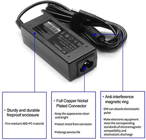 Vista 2 de 45 W 19.5 V 2.31 A AC adaptador cargador portátil compatible con Dell 15 5000 5551 5555 5558 7558 7595 13-7000 7378 7352 7348 11-3000 15-500000000