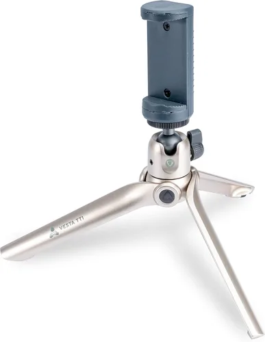 Vista 14 de VANGUARD Vesta TT - Trípode de sobremesa de aluminio con soporte para teléfono inteligente, color negro (Vesta TT1 BP)