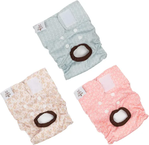 Vista 26 de CuteBone - Pañales para perras, paquete de 3 unidades para perritos, talla XS, D14XS