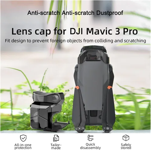 Vista 2 de Drones Accesorios para D-JI Mavic 3 PRO Drone lente de cámara de protección del sensor cardán evita colisiones y arañazos