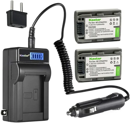 Vista 5 de Kastar NP-FP50 / FP51 - Cargador de batería LCD de CA compatible con Sony DCR-HC36, DCR-HC39, DCR-HC40, DCR-HC41, DCR-HC42, DCR-HC43, DCR-HC44