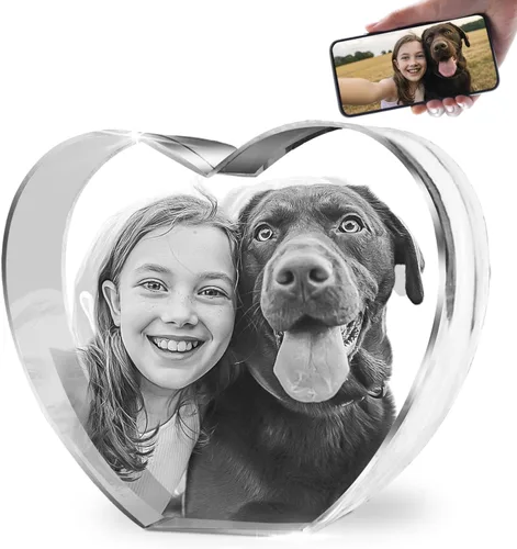 Vista 8 de HAN'S LASER Foto de cristal 3D, regalos personalizados con tu propia foto para el día de la madre, aniversario, boda, cumpleaños, Navidad, imagen 3D
