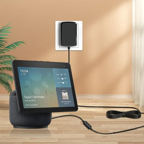 Vista 4 de Cable adaptador de corriente de 30 W para Amazon Alexa Echo (4.ª generación), Echo (3ª generación), Echo Show 15, Echo Show 10 (3ª generación), Echo