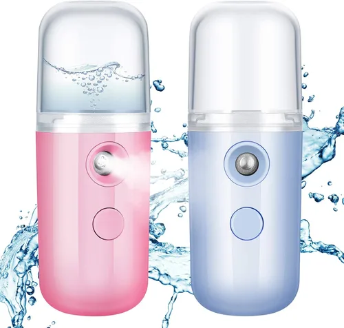 Vista 11 de Honoson 2 Nano Vaporizador Facial Portátil Nano Mister para Extensiones de Pestañas Recargable por USB 1 oz Aparato de Cuidado de la Piel Mano