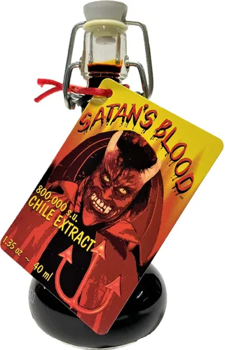 Vista 4 de Satan's Blood - Salsa picante con extracto de chile, 1.35 onzas (extremo)