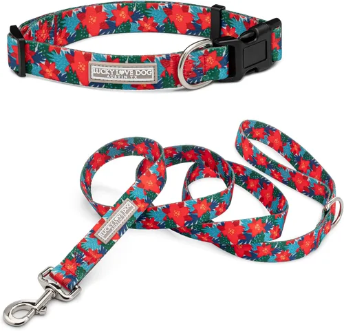 Vista 36 de Lucky Love Dog - Collar de perro ajustable con hebilla de fácil clic para los pequeños, duradero y cómodo para perros machos y hembras, collar
